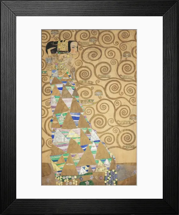 Framed Print : The Stoclet Frieze, Detail: The Expectation, 1905-1909. Creator: Klimt Framed Print : The Stoclet Frieze, Detail: The Expectation, 1905-1909. Creator: Klimt