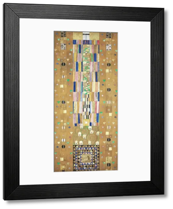 Framed Print : The Stoclet Frieze, Detail: The Knight, 1905-1909. Creator: Klimt, Gustav (1862-1918) Framed Print : The Stoclet Frieze, Detail: The Knight, 1905-1909. Creator: Klimt, Gustav (1862-1918)
