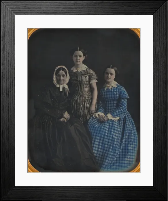 Framed Print : Untitled (Portrait of Three Women), 1860. Creator: R. Emmert Churchill Framed Print : Untitled (Portrait of Three Women), 1860. Creator: R. Emmert Churchill