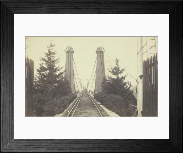 Framed Print : Railway Suspension Bridge, Niagara Falls, 19th century. Creator: S. Barnett Framed Print : Railway Suspension Bridge, Niagara Falls, 19th century. Creator: S. Barnett