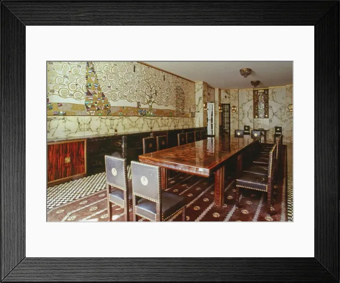 Framed Print : The main dining room of the Stoclet Palace, c. 1914. Creator: Anonymous Framed Print : The main dining room of the Stoclet Palace, c. 1914. Creator: Anonymous