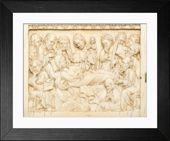 Framed Print : Diptych Fragment: The Death of the Virgin, 1375 / 1400. Creator: Master of Kremsmunster Framed Print : Diptych Fragment: The Death of the Virgin, 1375 / 1400. Creator: Master of Kremsmunster