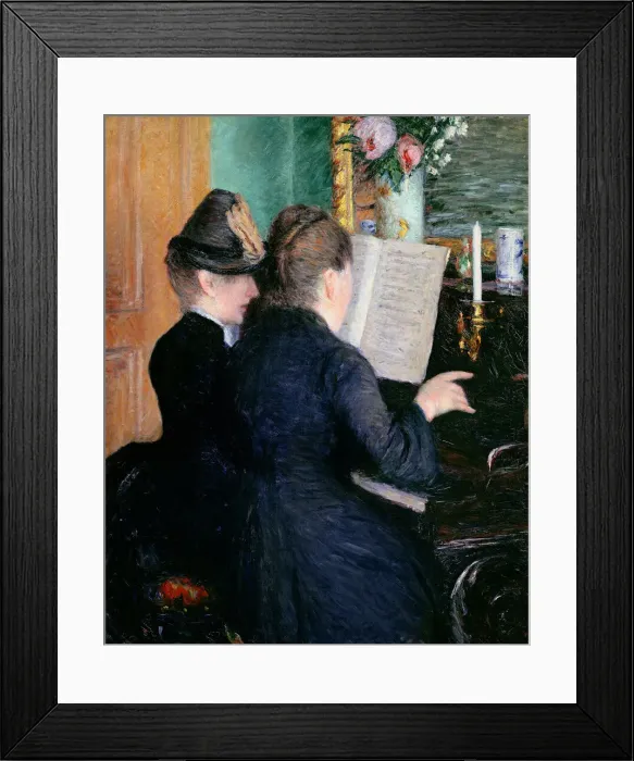 Framed Print : The Piano Lesson, 1881. Creator: Caillebotte, Gustave (1848-1894) Framed Print : The Piano Lesson, 1881. Creator: Caillebotte, Gustave (1848-1894)