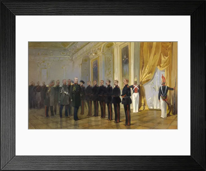 Framed Print : The presentation of the Siberian Cossack regiment to Emperor Nicholas I... in 1833, 1891 Framed Print : The presentation of the Siberian Cossack regiment to Emperor Nicholas I... in 1833, 1891