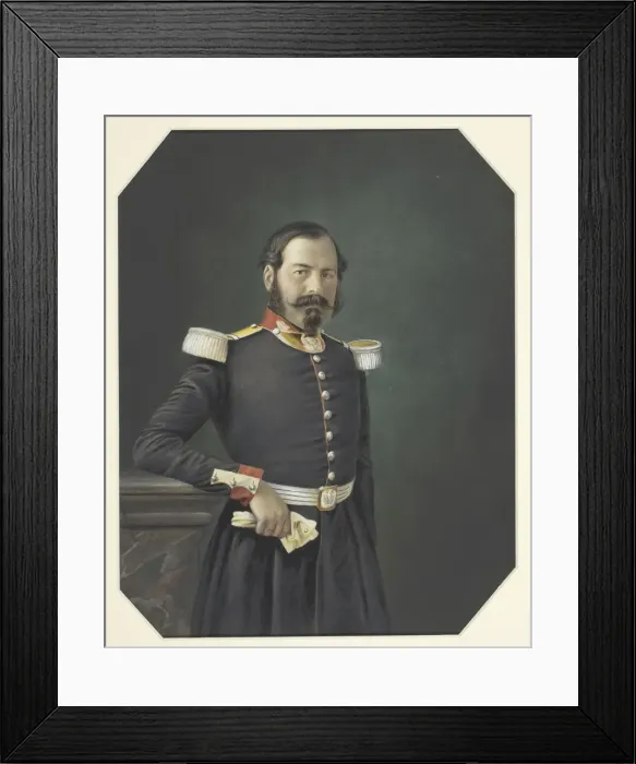 Framed Print : Portrait of a French Military Officer, c. 1855. Creator: Unknown Framed Print : Portrait of a French Military Officer, c. 1855. Creator: Unknown