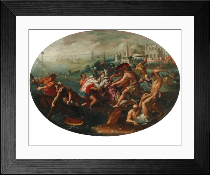 Framed Print : The Rape of Helen. Creator: Penni, Luca (1500 / 4-1577) Framed Print : The Rape of Helen. Creator: Penni, Luca (1500 / 4-1577)