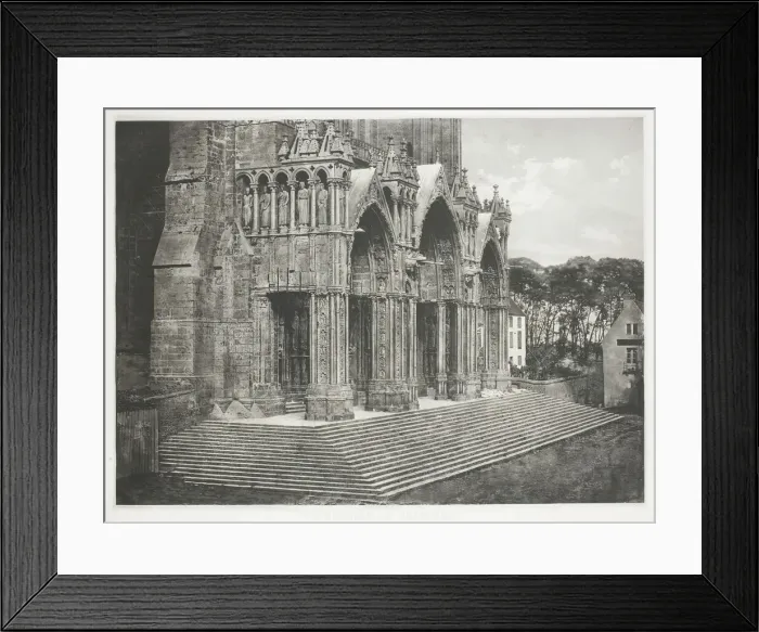 Framed Print : Cathedrale de Chartres, 1856 or 1857. Creator: Charles Negre Framed Print : Cathedrale de Chartres, 1856 or 1857. Creator: Charles Negre