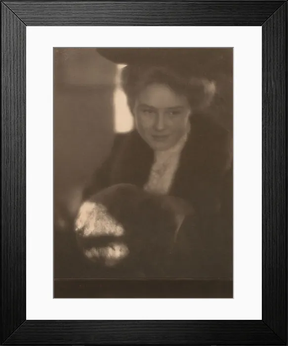 Framed Print : Girl with Muff, 1906. Creator: Clarence H White Framed Print : Girl with Muff, 1906. Creator: Clarence H White