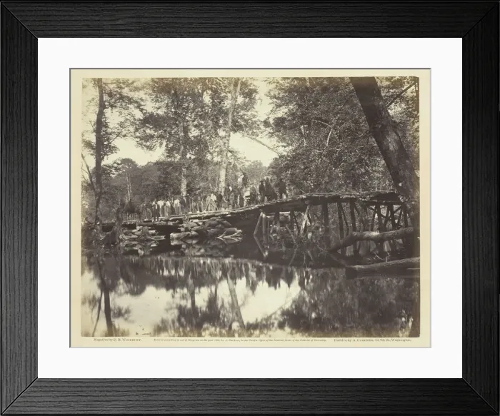 Framed Print : Military Bridge, Across the Chickahominy, Virginia, June 1862. Creator: D. B. Woodbury Framed Print : Military Bridge, Across the Chickahominy, Virginia, June 1862. Creator: D. B. Woodbury