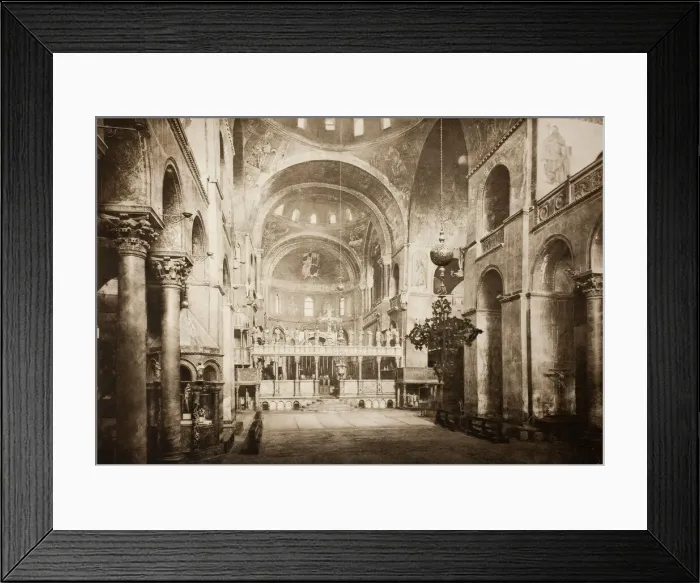 Framed Print : Untitled (II 57), c. 1890. [Interior of St Marks Basilica, Venice]. Creator: Unknown