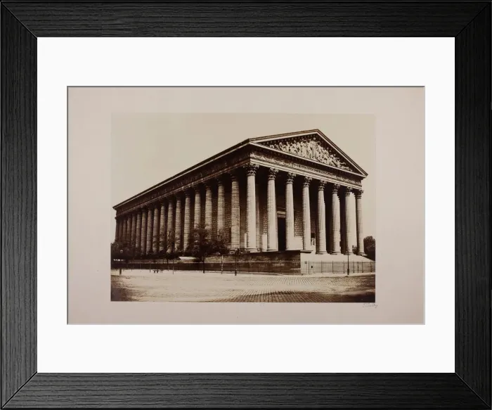 Framed Print : Church of the Madeleine (Eglise de la Madeleine), c. 1860. Creator: Edouard Baldus Framed Print : Church of the Madeleine (Eglise de la Madeleine), c. 1860. Creator: Edouard Baldus