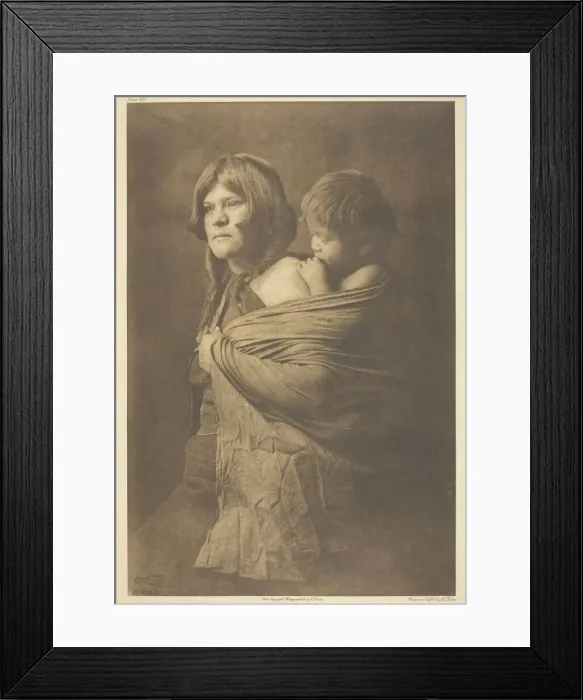 Framed Print : A Hopi Mother, 1921. Creator: Edward Sheriff Curtis Framed Print : A Hopi Mother, 1921. Creator: Edward Sheriff Curtis
