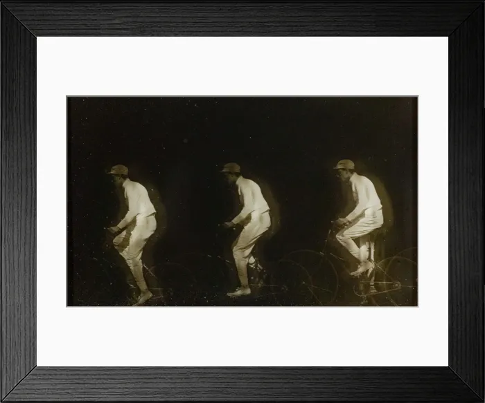 Framed Print : Man Bicycling, 1890s. Creator: Etienne Jules Marey Framed Print : Man Bicycling, 1890s. Creator: Etienne Jules Marey