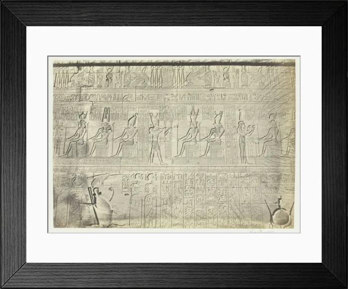 Framed Print : Sculptures from the Outer Wall, Dendera, 1857. Creator: Francis Frith Framed Print : Sculptures from the Outer Wall, Dendera, 1857. Creator: Francis Frith