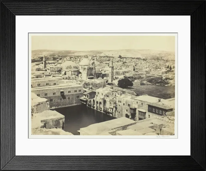 Framed Print : The Pool of Hezekiah, from the Tower of Hippicus, Jerusalem, 1857. Creator: Francis Frith Framed Print : The Pool of Hezekiah, from the Tower of Hippicus, Jerusalem, 1857. Creator: Francis Frith