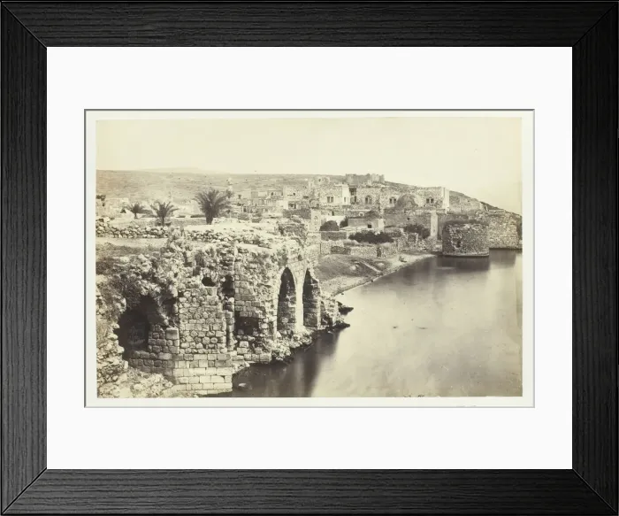 Framed Print : The Town and Lake of Tiberias, from the South, 1857. Creator: Francis Frith Framed Print : The Town and Lake of Tiberias, from the South, 1857. Creator: Francis Frith