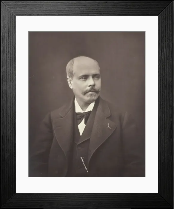 Framed Print : Adolphe Belot [French playwright and novelist], c. 1876. Creator: Ferdinand J. Mulnier