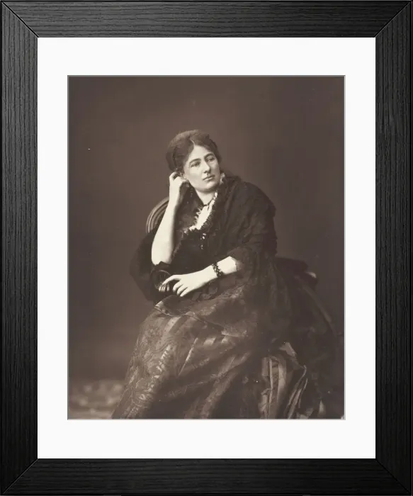 Framed Print : Juliette Lamber, [French feminist writer], c. 1876. Creator: Ferdinand J. Mulnier