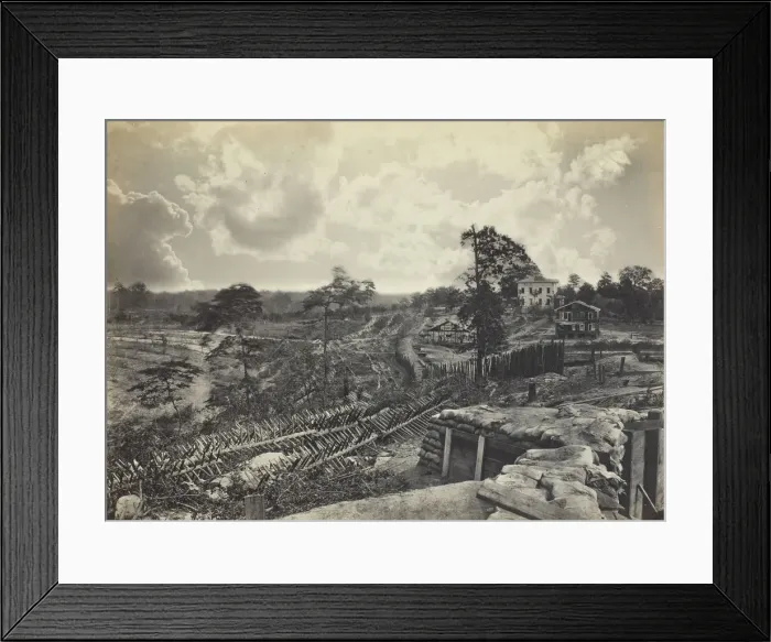 Framed Print : Rebel Works in Front of Atlanta, GA, No. 1, 1864. Creator: George N. Barnard Framed Print : Rebel Works in Front of Atlanta, GA, No. 1, 1864. Creator: George N. Barnard