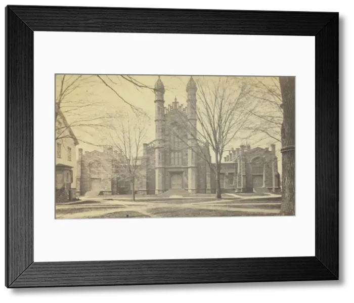 Framed Print : Library, Yale University, 19th century. Creator: Peck Brothers Framed Print : Library, Yale University, 19th century. Creator: Peck Brothers