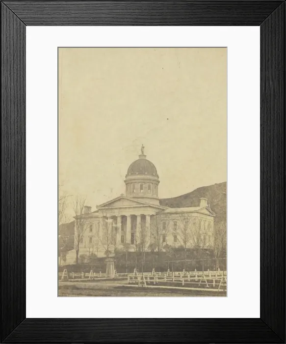 Framed Print : State Capitol at Montpelier, Vermont, 19th century. Creator: George Watson Framed Print : State Capitol at Montpelier, Vermont, 19th century. Creator: George Watson