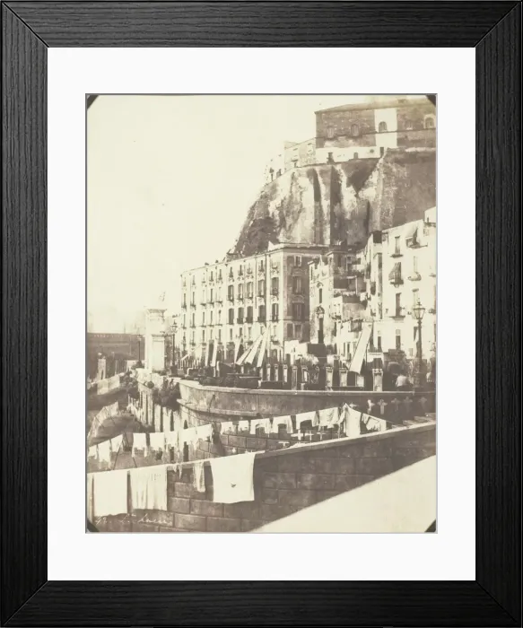 Framed Print : St. Lucia, Naples, 1846. Creator: Calvert Jones Framed Print : St. Lucia, Naples, 1846. Creator: Calvert Jones
