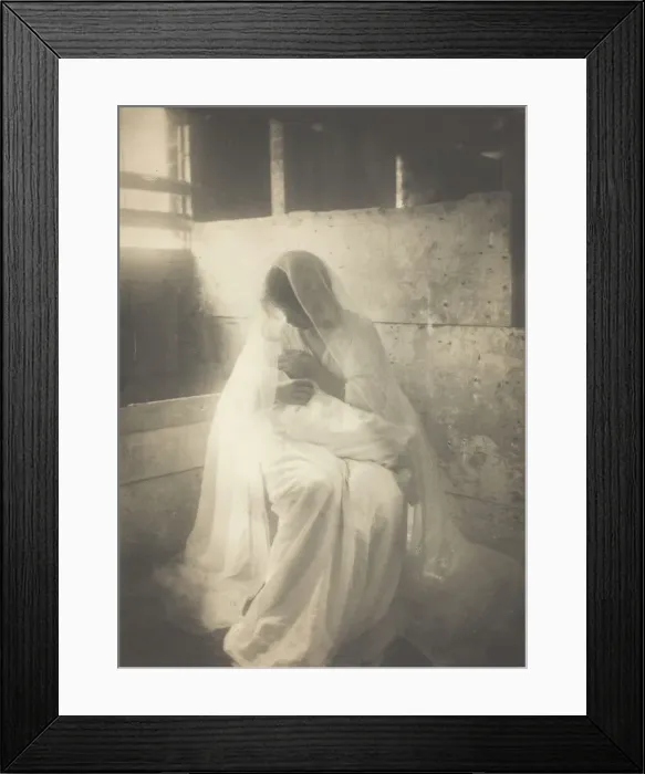 Framed Print : The Manger, 1899. Creator: Gertrude Kasebier Framed Print : The Manger, 1899. Creator: Gertrude Kasebier