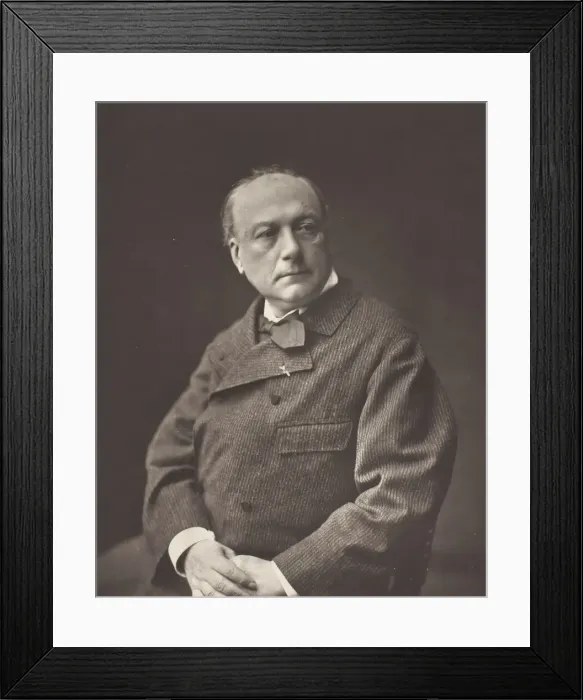 Framed Print : Theodore de Banville, [French poet and writer], c. 1876. Creator: Emile Tourtin