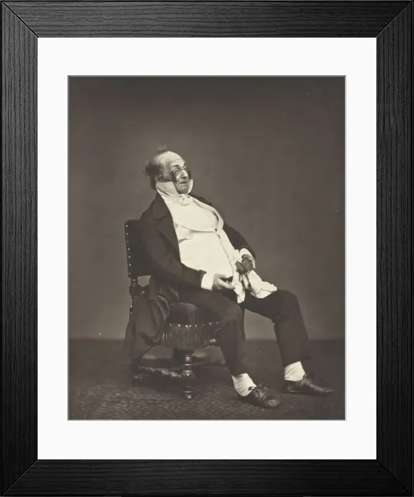 Framed Print : Henri Monnier, c. 1876. Creator: Etienne Carjat Framed Print : Henri Monnier, c. 1876. Creator: Etienne Carjat