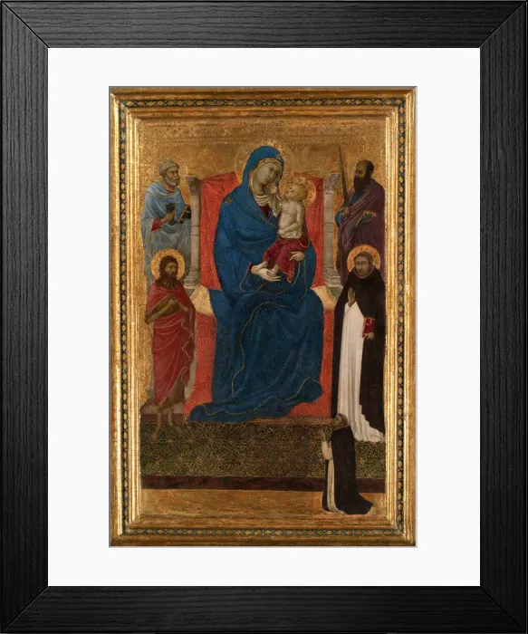 Framed Print : Virgin and Child Enthroned with Saints Peter, Paul, John the Baptist Framed Print : Virgin and Child Enthroned with Saints Peter, Paul, John the Baptist