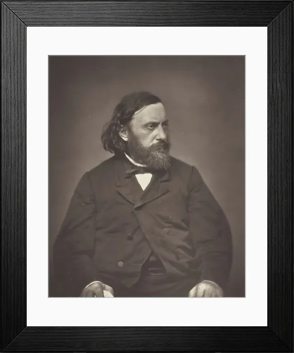Framed Print : Pierre Dupont, c. 1876. Creator: Etienne Carjat Framed Print : Pierre Dupont, c. 1876. Creator: Etienne Carjat
