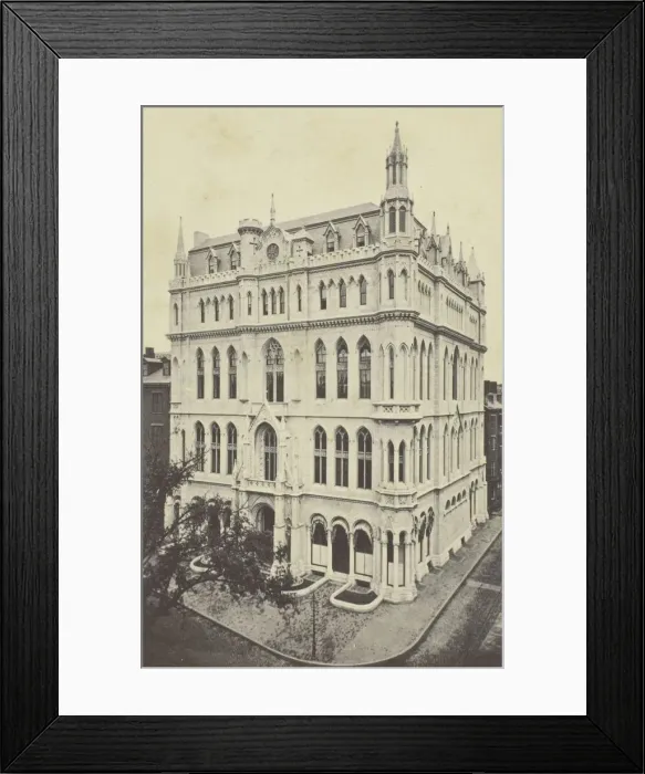 Framed Print : New Masonic Temple, Boston, 1860s. Creator: Joseph Ward Framed Print : New Masonic Temple, Boston, 1860s. Creator: Joseph Ward