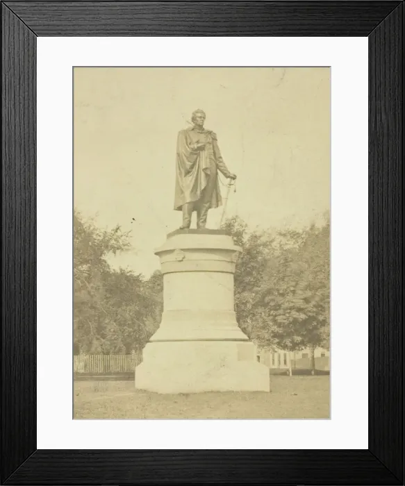 Framed Print : Statue of Commodore Matthew Perry, 1850 / 89. Creator: Joshua Appleby Williams Framed Print : Statue of Commodore Matthew Perry, 1850 / 89. Creator: Joshua Appleby Williams