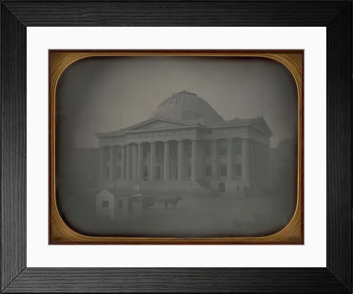 Framed Print : Untitled (Boston Customs House), 1850. Creators: Albert Sands Southworth Framed Print : Untitled (Boston Customs House), 1850. Creators: Albert Sands Southworth