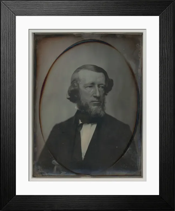 Framed Print : Untitled (Erastus Hopkins, Free Soiler), 1852. Creators: Albert Sands Southworth Framed Print : Untitled (Erastus Hopkins, Free Soiler), 1852. Creators: Albert Sands Southworth
