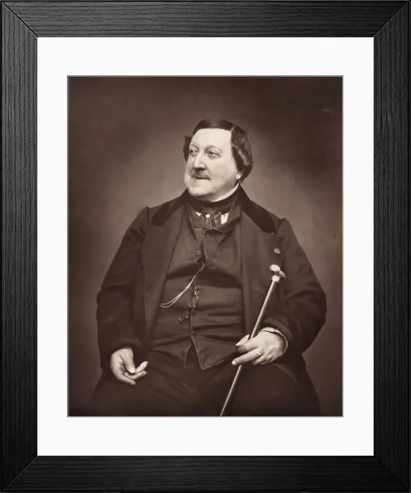 Framed Print : Gioachino Antonio Rossini (Italian composer, 1792-1868), 1862. Creator: Etienne Carjat Framed Print : Gioachino Antonio Rossini (Italian composer, 1792-1868), 1862. Creator: Etienne Carjat