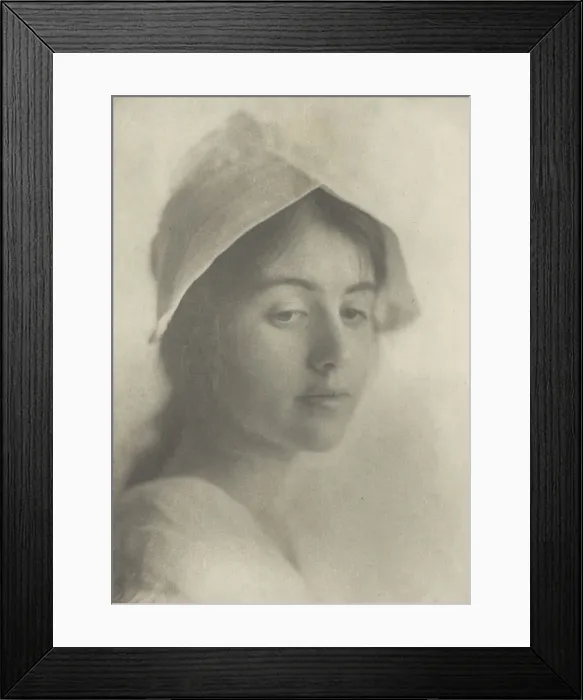 Framed Print : A Study Head, c. 1899. Creator: Eva Watson-Schutze Framed Print : A Study Head, c. 1899. Creator: Eva Watson-Schutze
