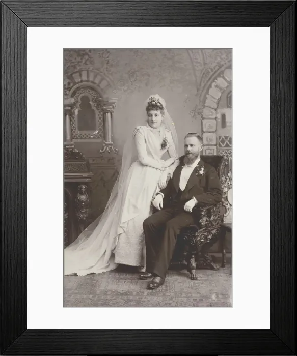 Framed Print : Wedding Portrait, late 19th century. Creators: Lewis M. Melander, L Framed Print : Wedding Portrait, late 19th century. Creators: Lewis M. Melander, L