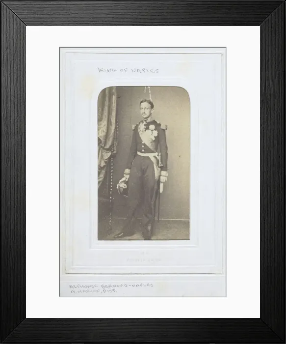 Framed Print : King of Naples, 1860-69. Creator: Alphonse Bernoud Framed Print : King of Naples, 1860-69. Creator: Alphonse Bernoud