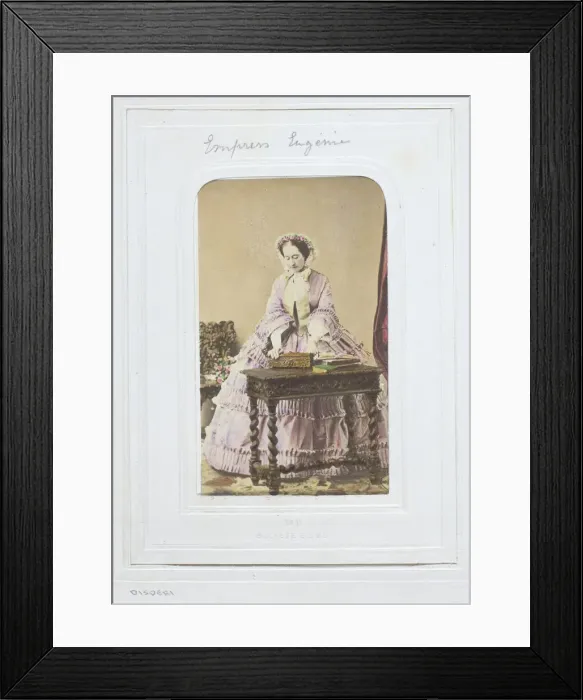 Framed Print : Empress Eugenia, 1860-69. Creator: Andre-Adolphe-Eugene Disderi Framed Print : Empress Eugenia, 1860-69. Creator: Andre-Adolphe-Eugene Disderi