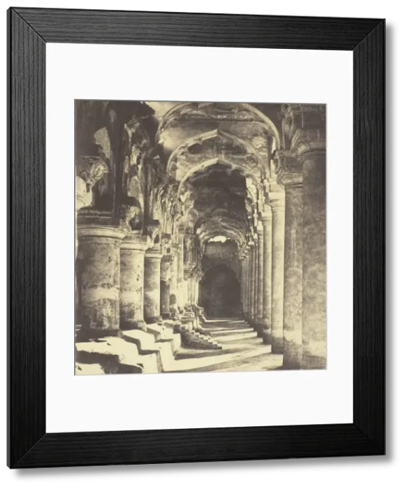 Framed Print : Arcade in Quadrangle, 1858. Creator: Captain Linnaeus Tripe Framed Print : Arcade in Quadrangle, 1858. Creator: Captain Linnaeus Tripe