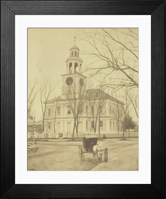 Framed Print : Untitled (church exterior), 1830 / 88. Creator: W. N. Hobbs Framed Print : Untitled (church exterior), 1830 / 88. Creator: W. N. Hobbs