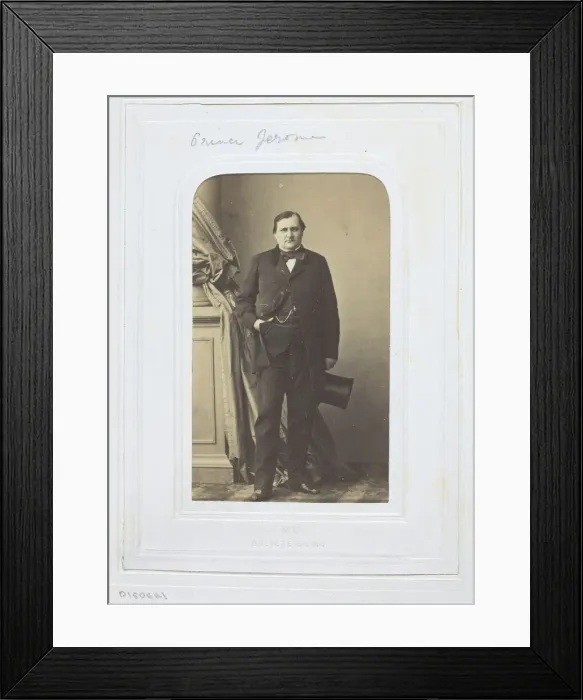Framed Print : Prince Jerome, 1860-69. Creator: Andre-Adolphe-Eugene Disderi Framed Print : Prince Jerome, 1860-69. Creator: Andre-Adolphe-Eugene Disderi