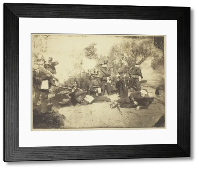 Framed Print : Skirmish between a Prussian Reconnaissance unit and... Faidherbes Army Framed Print : Skirmish between a Prussian Reconnaissance unit and... Faidherbes Army
