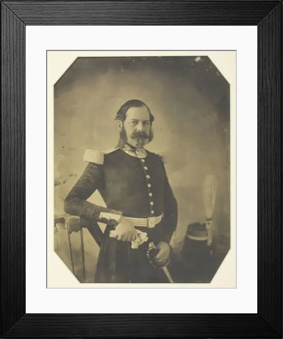 Framed Print : Portrait of a French Military Officer, c. 1855. Creator: Unknown Framed Print : Portrait of a French Military Officer, c. 1855. Creator: Unknown