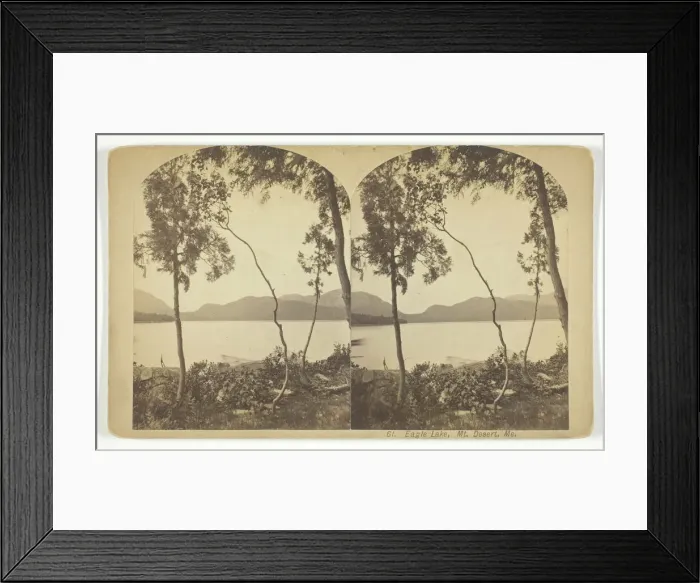 Framed Print : Eagle Lake, Mt. Desert, Me. late 19th century. Creator: B. Bradley Framed Print : Eagle Lake, Mt. Desert, Me. late 19th century. Creator: B. Bradley
