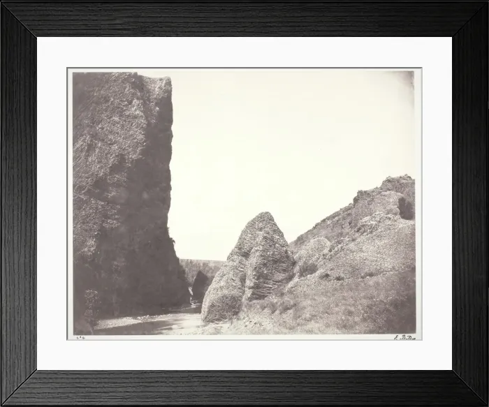 Framed Print : Ruisseau coulant entre une falaise et des rochers, 1854, printed 1978 Framed Print : Ruisseau coulant entre une falaise et des rochers, 1854, printed 1978