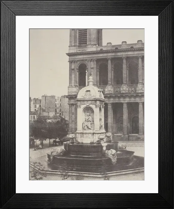 Framed Print : Fountain at St. Sulpice, 1851. Creator: Charles Marville Framed Print : Fountain at St. Sulpice, 1851. Creator: Charles Marville