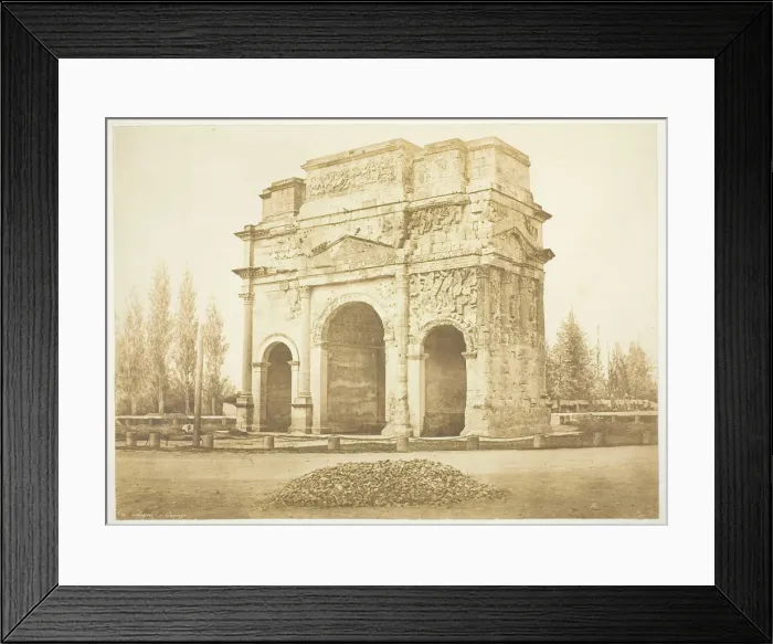 Framed Print : Arc Antique a Orange, 1853. Creator: Edouard Baldus Framed Print : Arc Antique a Orange, 1853. Creator: Edouard Baldus