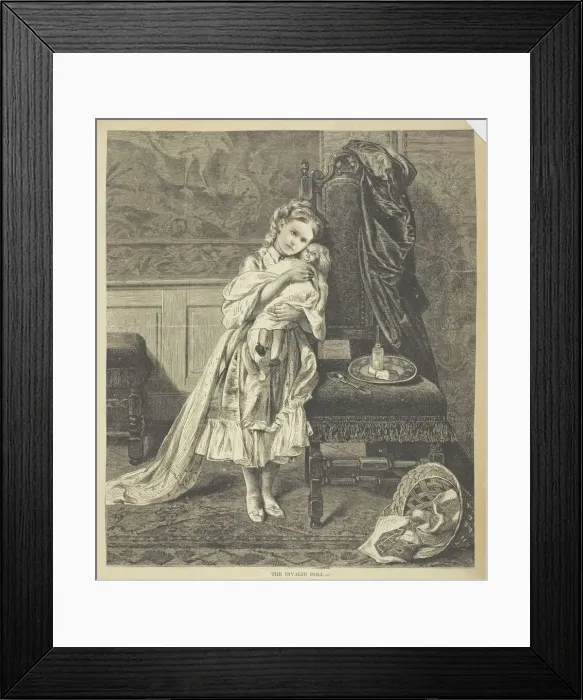 Framed Print : The Invalid Doll, 1870 / 79. Creator: Unknown Framed Print : The Invalid Doll, 1870 / 79. Creator: Unknown